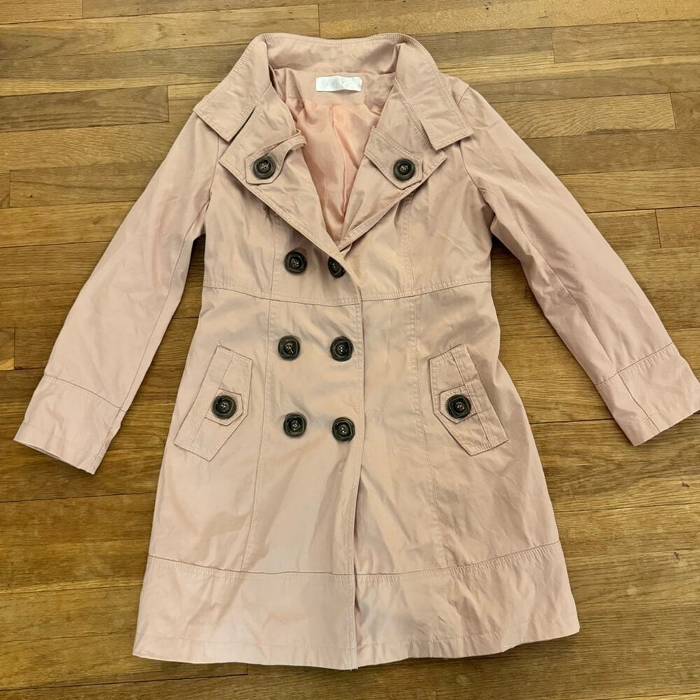 Silver Fox mauve double breasted utility cargo coat size medium M
b33